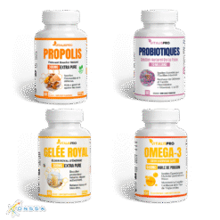 Programme "Synergie Quadruple" – Propolis, Gelée Royale, Probiotiques & Oméga 3 pour l'Équilibre et la Vitalité