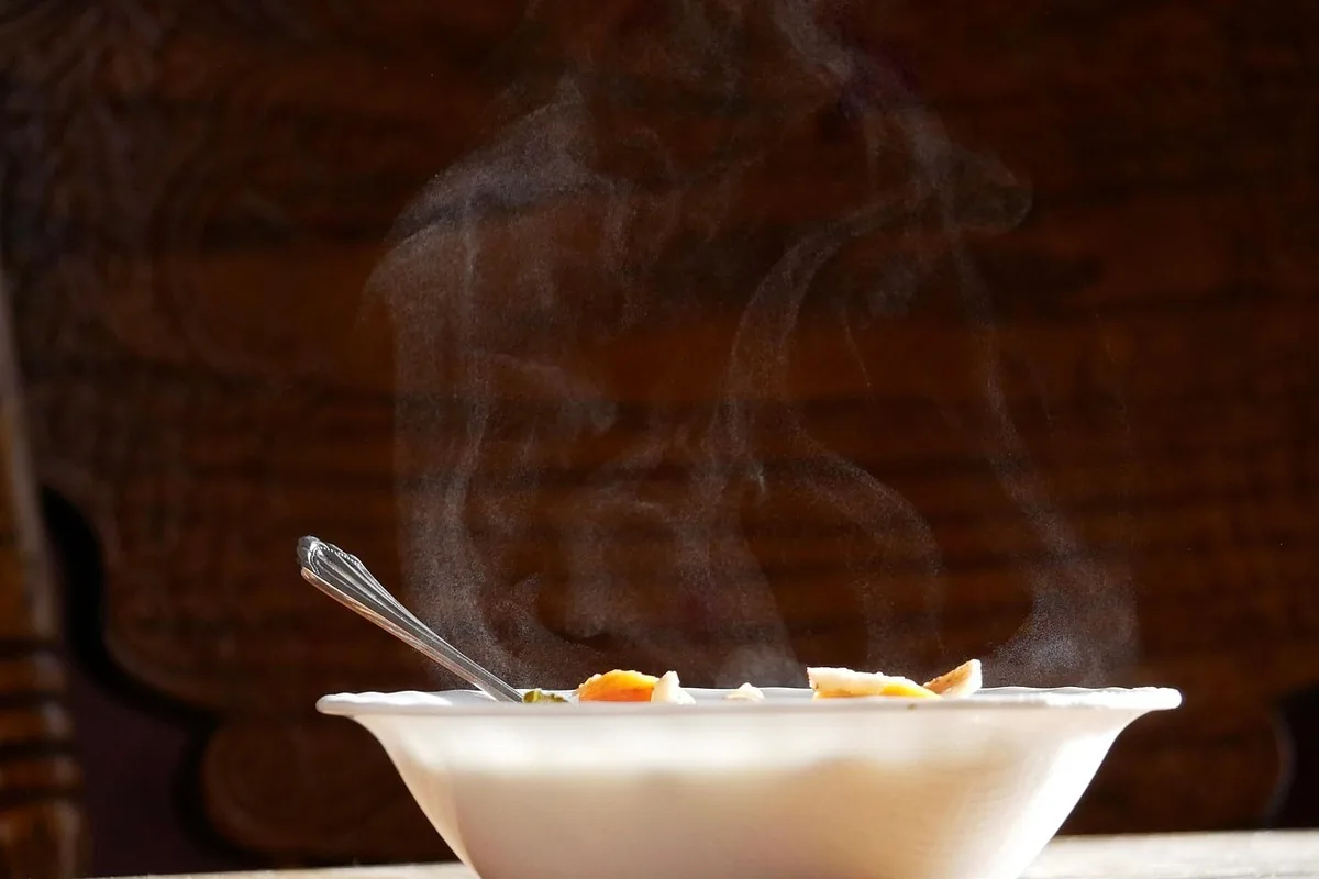 Côlon irritable : traitement naturel au Maroc | Alphavital 18 Bol de soupe de légumes maison fumante, exemple de plat doux et riche en fibres bien tolérées pour le confort digestif