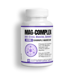 MAG-COMPLEX 400 mg Alphavital — quadruple magnésium bisglycinate, citrate, marin et oxyde, 60 gélules végétales, certifié ONSSA