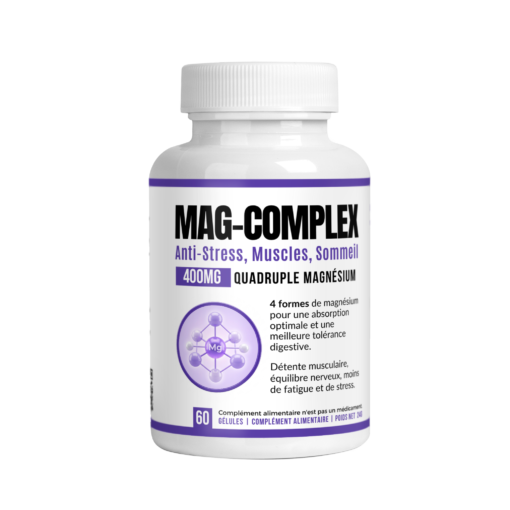 عبوة MAG-COMPLEX 400 ملغ من Alphavital، أربعة أشكال من المغنيسيوم