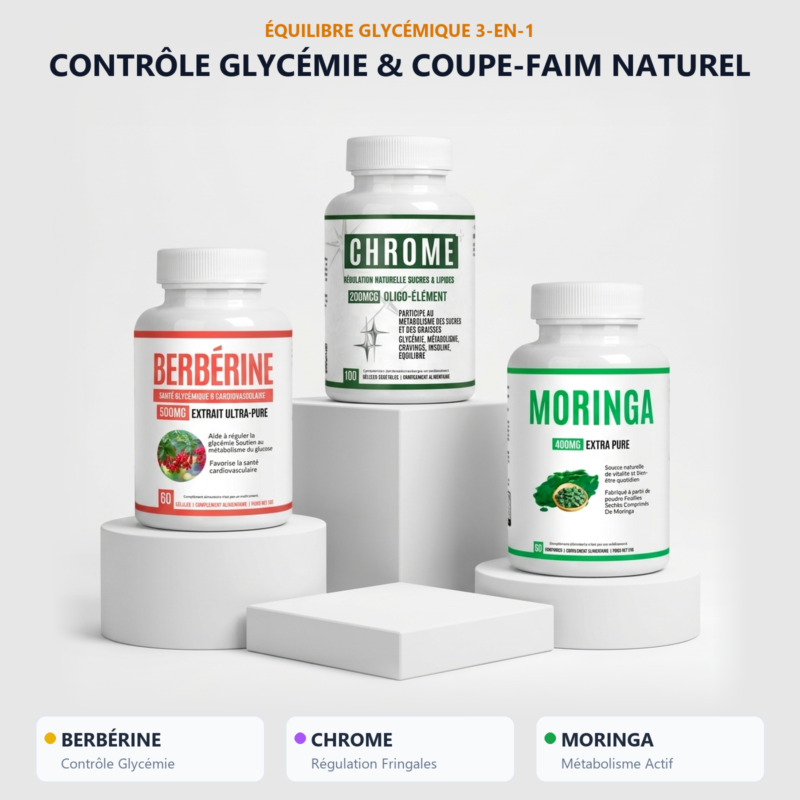 Pack Berbérine, Chrome & Moringa Alphavital — équilibre métabolique