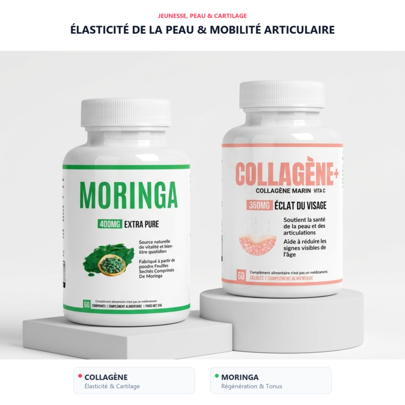 Pack Beauté & Articulations — Collagène Marin, Vitamine C & Moringa Alphavital